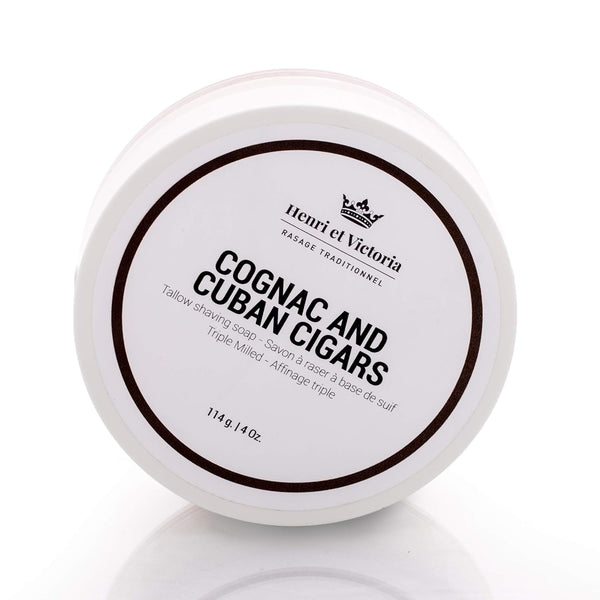 Shaving Soap For Men | Cognac and Cuban Cigars Fragrance | Smooth Shave, Long-Lasting Scent, Triple Milled Soap, 114 g