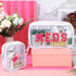 Hillban 2 Pcs Medicine Bag, Chenille Letter Preppy Clear Makeup Meds Travel Bag, PVC Transparent Cosmetic Pouch Set
