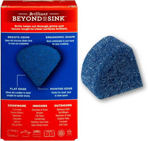Brillo Scrub Max Heat Activated Sponges, Strong & Long Lasting, Innovative Technology, 2 Count (Pack of 3)