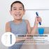 Healifty Denture Brush, Double Sided Cleaning Tool for False Teeth, 2pcs (White + Blue)