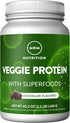 MRM Veggie Protein Powder, Gluten-Free & Non-GMO Verified, Chocolate, 2.5 lbs