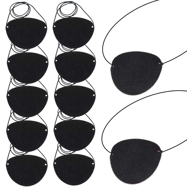 YGDZ Eye Patch, 12pcs Soft Felt Eye Patches for Adults Kids, Adjustable Single Eye Mask for Lazy Eye