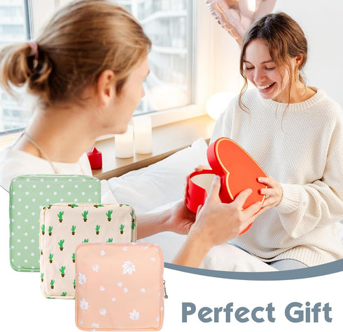 Ymapinc 3Pcs Pad Bags for Period, Sanitary Pad Pouch, Sanitary Napkin Storage Bag, Tampon Holder for Purse, Portable