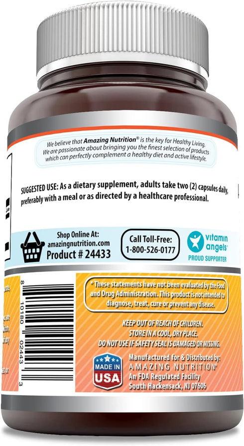 Amazing Formulas Berberine 1000mg Per Serving, 120 Capsules Supplement | Non-GMO | Gluten Free | Made in USA