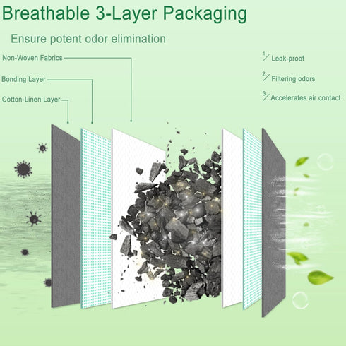 12 x 100g Activated Charcoal Odor Absorber | Nature Fresh Bamboo Charcoal Air Purifying Bag for Home, Closet, Car