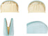 Small Makeup Bag for Purse, Portable Waterproof Cosmetic Bag, Travel Makeup Pouch for Women (Nylon, Sky Blue)