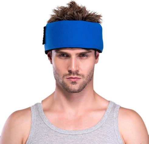 Reusable Gel Ice Pack Wrap with Strap for Head, Neck, Knee, Arms - 2 Flexible Packs for Headache, Migraine, Pain Relief