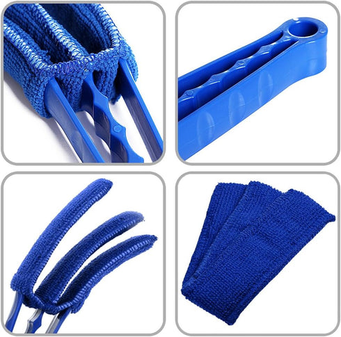 SENHAI Duster Set of 2 - Microfiber Cleaner Brush for Window Blinds, Air Conditioner, Vent, with 2 Extra Sleeves