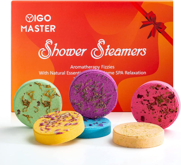 Shower Steamers Aromatherapy Set of 6, Perfect SPA Gifts for Birthday and Mother's Day.