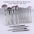 Makeup Brushes, Daubigny 16Pcs Silver Premium Synthetic Brush Set for Foundation, Powder, Concealers, Eye Shadows