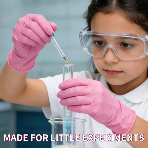 LIXTONGR Free(4 3-8,50 Kids Nitrile Gloves Disposable, Latex Free & Powder Mil), Toddler Gloves for Kids Ages PairXXS