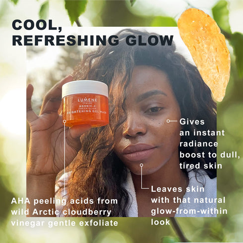 Lumene Nordic C Fresh Glow Brightening Gel Mask - Gentle Vitamin C Face Mask with Arctic Cloudberry AHA - 150mL