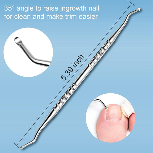 Ingrown Toenail Treatment Kit, Drops Reliever & Softener with Double-Sided Pedicure Tool for Men and Women