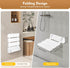 YUMIONB 12.6"X13.38" 286.6lbs Foldable Shower Seat, Modern Stainless Steel Folding Shower Seat Bench Wall Mount Bench