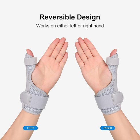 Cozyhealth Thumb Brace for Men and Women, CMC Joint Thumb Spica Splint for Pain Relief, Tendonitis, Thumb Wrist Stabilization Support for Right or Left Hand (Grey)