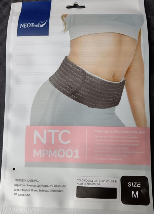 NeoTech Care 3-in-1 Maternity Pregnancy Support - Postpartum Belly Wrap & Pelvis Belt/Brace (Black, Medium)