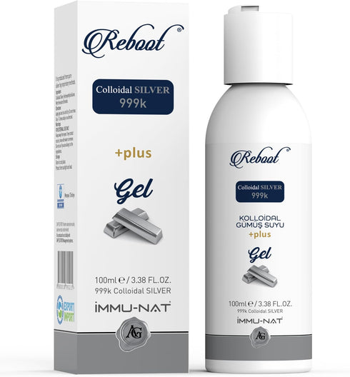 Reboot Colloidal Silver Gel - 35PPM Max Strength - First Aid & Burn Relief, Soothes Itching, 3.4oz