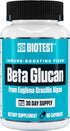 Biotest Beta Glucan Immune-Boosting Fiber, 600mg Euglena Gracilis Algae Source, 90 Capsules, 30 Day Supply