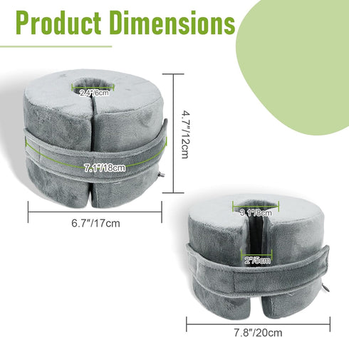 Suicatene 2 Pack Foot, Ankle & Heel High - Density Sponge Rings - Prevent Bed Sores, Ideal for Post Surgery, Elderly