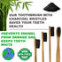 24 Count Bamboo Toothbrush with Soft Bristles Best for Sensitive Gums, Charcoal, Vegan, BPA Free, Recyclable