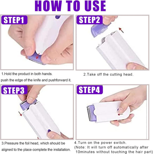 Portable Silky Smooth Hair Eraser, Rechargeable Painless Hair Removal Tool, Gift for Women for Christmas and Mother's