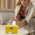 NOLITOY Empty First Aid Box Organizer (Yellow), Multi-Layer Plastic Medicine Storage Container with Handle for Baby