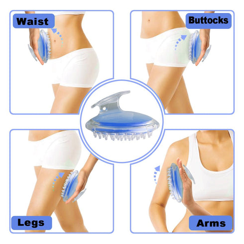 TailaiMei Anti Cellulite Massager Brush - Body Shower Scrubber for Circulation & Muscle Release (Blue)