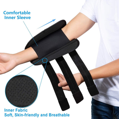 Elbow Brace Night Splint Support for Cubital Tunnel Syndrome, Stabilizer Brace for Left and Right Arms