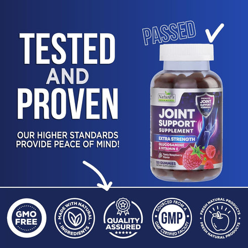 Extra Strength Glucosamine Joint Support Gummy - Joint Health Support & Flexibility for Back, Knees, & Hands