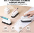 Scrub Brush, Scrubbing Cleaning Brushes, Heavy Duty Cleaning Brushes with Handle, for Shower, Bathroom, Carpet, Kitchen and Bathtub Scrubber, 2 Pack (Blue) by Aebor