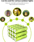 Kruta Ni-MH AA Rechargeable Batteries, 12 Pack, 1600mAh High Capacity 1.2V for Outdoor Solar Lights