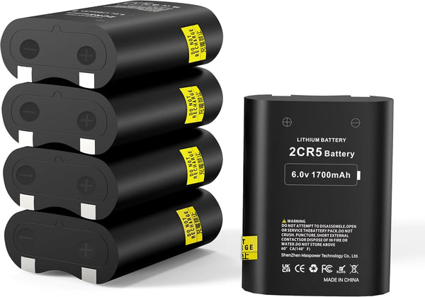 TQTHL 5-Pack 6V 2CR5 Battery,Lithium Photo Battery Replaces 2CR5, DL245, DL2CR5, DL345, DL345A,