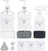 Glass Laundry Detergent Dispenser Set w/Silicone Base, 34 oz Laundry Pump Dispensers