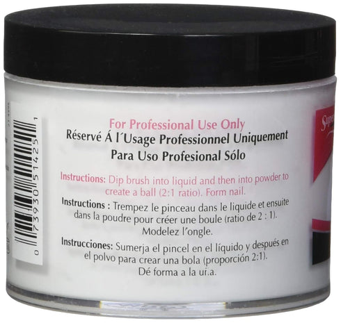 Supernail Nail Powder, White, 4 Ounce