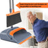 kelamayi Upgrade Broom and Dustpan Set - Self-Cleaning with Dustpan Teeth, Gray & Orange