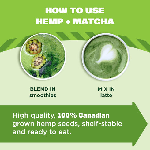 Manitoba Harvest Organic Hemp & Matcha Powder, 5.5 oz – Energy, 6g Protein, 2g Fiber per Serving, Vegan