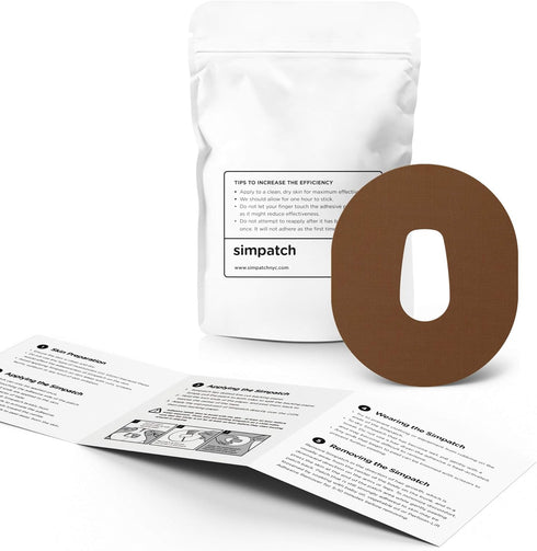 SIMPATCH Adhesive Patch for Dexcom G6 - Brown Color