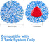 5 Pack Spin Mop Heads Replacement, Blue RinseClean Spin Mop Refill for Ocedar 2 Tank System Triangle Mop-Head