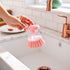 WLSuDHoncc 2Pcs Pink Dish Brush with Soap Dispenser,Soap Dispensing Brush, Kitchen Brush,Dish Pot Pan Sink Cleaning
