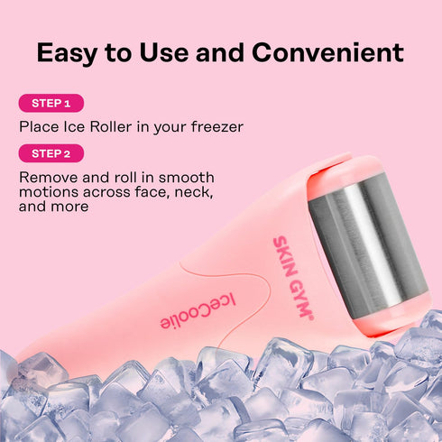 Skin Gym Ice Roller for Face - Anti Aging Ice Face Roller & Eye Roller for Puffiness Relief, Travel Size