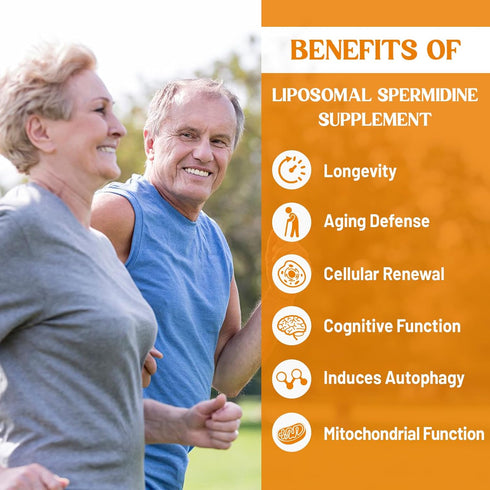 30mg Spermidine Supplement, Liposomal, High Absorption, More Potent than Spermidine 3HCL, 120 Softgels