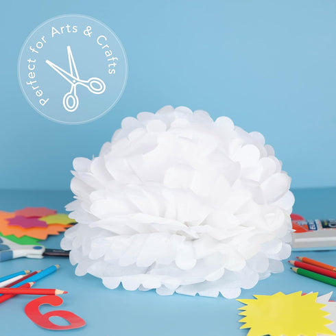 White Gift Tissue Paper - 100 Sheets 15" x 20" for Gift Bags, Bulk White Tissue Packing Paper, Wrapping Sheets