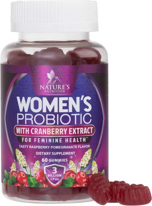 Probiotic Gummy for Women - 60 Gummies - 3 Billion CFU for Digestive & Immune Support