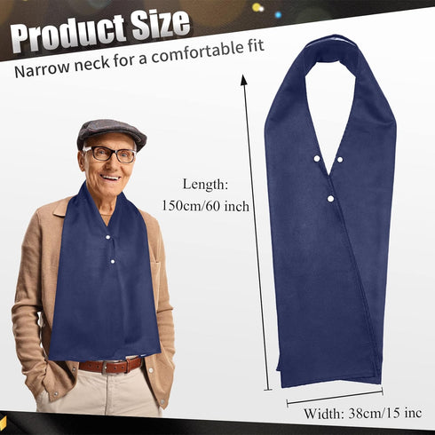 Tarpop Adult Bib Scarf Washable and Reusable Dining Clothing Protector Adult Bib for Elderly Senior Citizens Men Women
