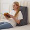 Wedge Pillow for Sleeping, 9&12” Body Pillow for Back & Neck Pain Relief, Memory Foam Wedge Pillow (Grey)