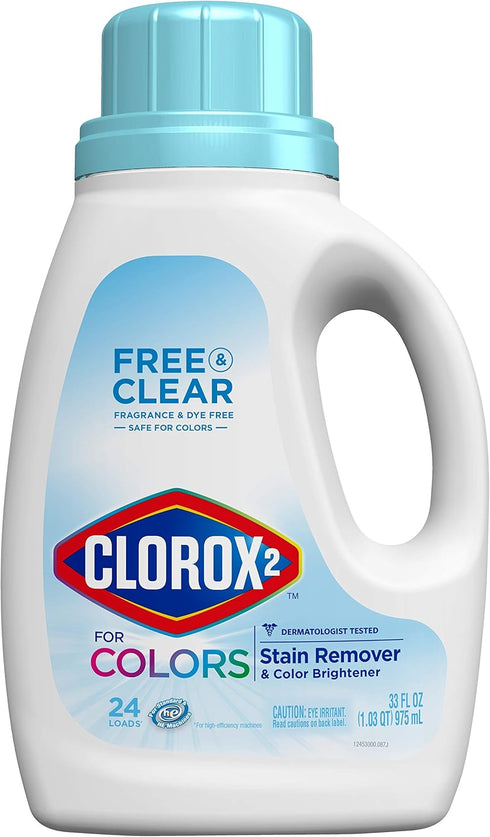 Clorox 2 Colors, Unscented Liquid, 33 Ounces