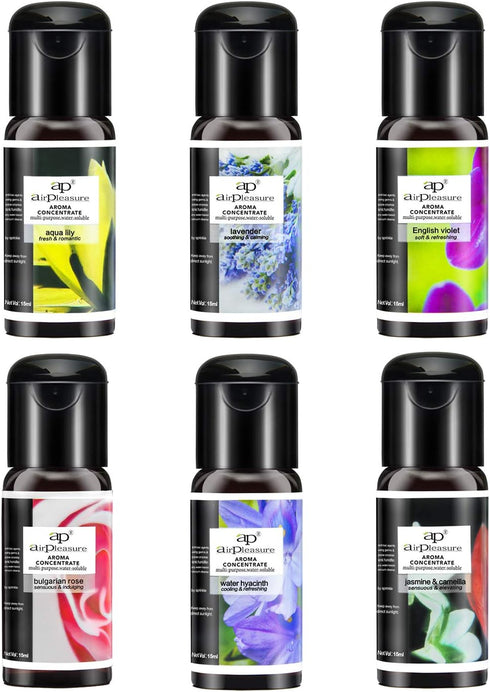 Blossom Essential Oils Set, 6x15ml Aromatherapy Oil Kit for Diffuser, Humidifier, Air Purifier