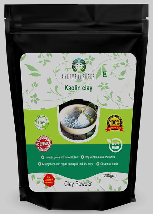 Kaolin Clay Powder 200 Gm - Gentle Exfoliator for Skin Treatment