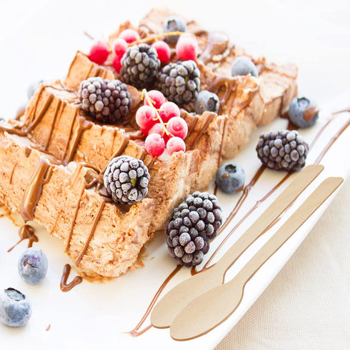 200 Pcs Mini Wooden Spoons, 4 Inch Disposable Biodegradable Dessert Spoons for Parties