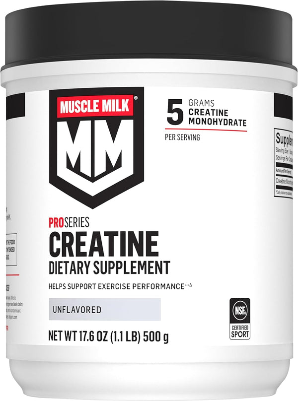 Muscle Milk Pro Series Creatine Powder - Unflavored, 1.1 Pound, 100 Servings, NSF Certified for Sport